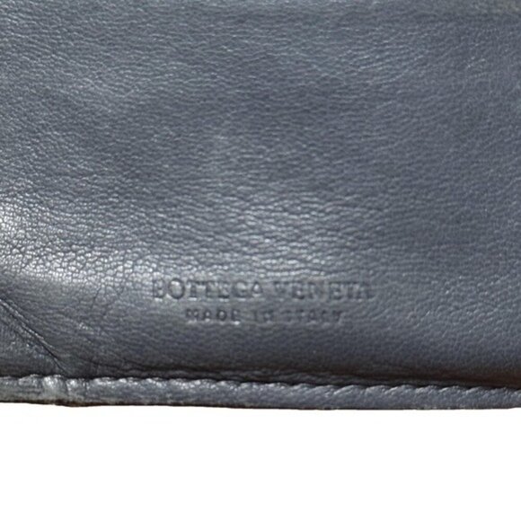 Bottega Veneta Intrecciato Woven Leather French Wallet In Soft Blue Classic - Picture 12 of 12